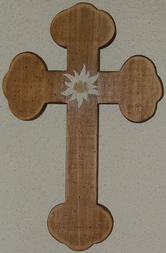 Nathalie RENZACCI - Décoration d'Intérieur Croix en bois Croix de Savoie Fabrication Artisanale de Jean-Marie BORDET : Thème Edelweiss