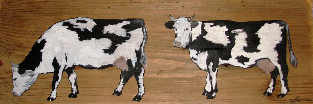 Peinture Paysanne Vaches - Prim'Holstein